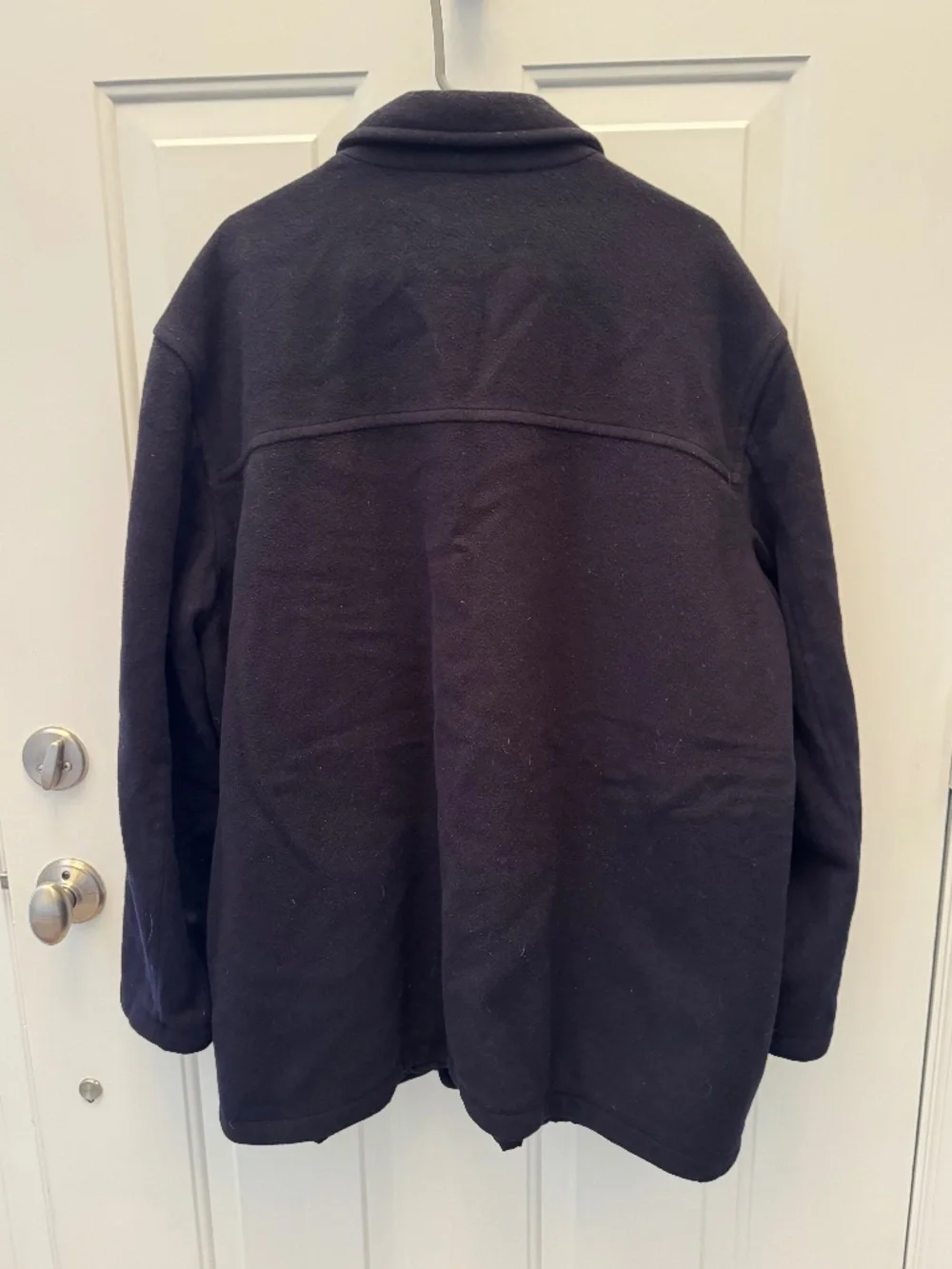J. Crew Wool University Stadium Coat with Quilted Lining Navy XL